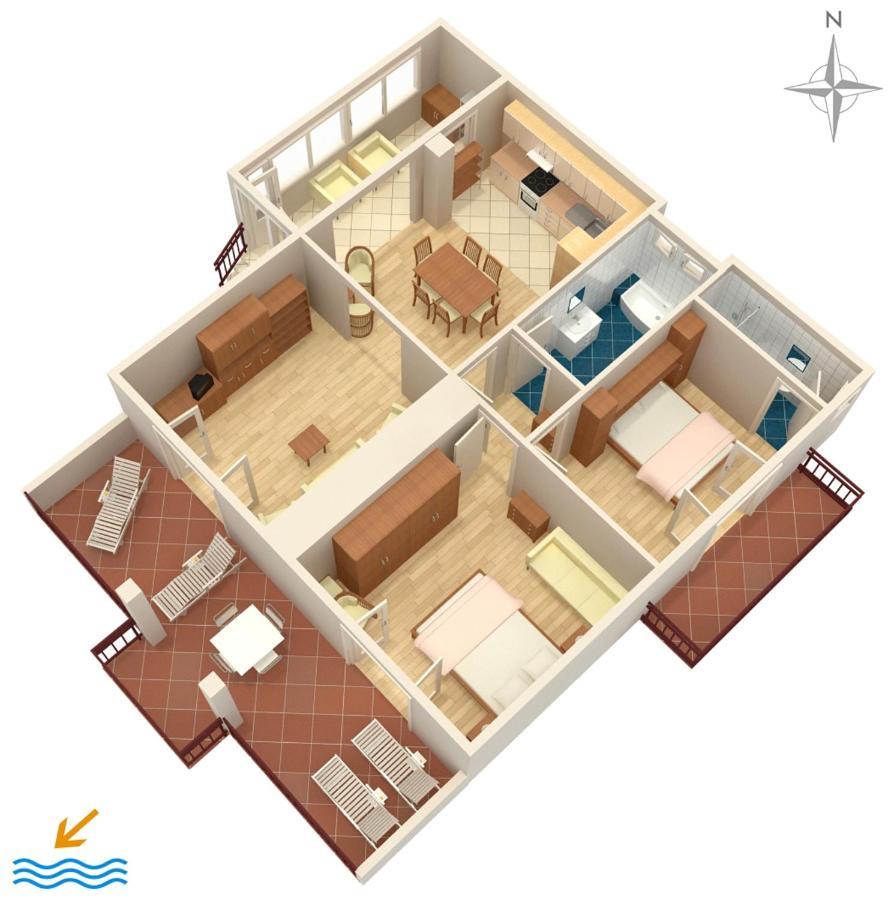 Apartments By The Sea Podgora, Makarska - 2615 Екстер'єр фото